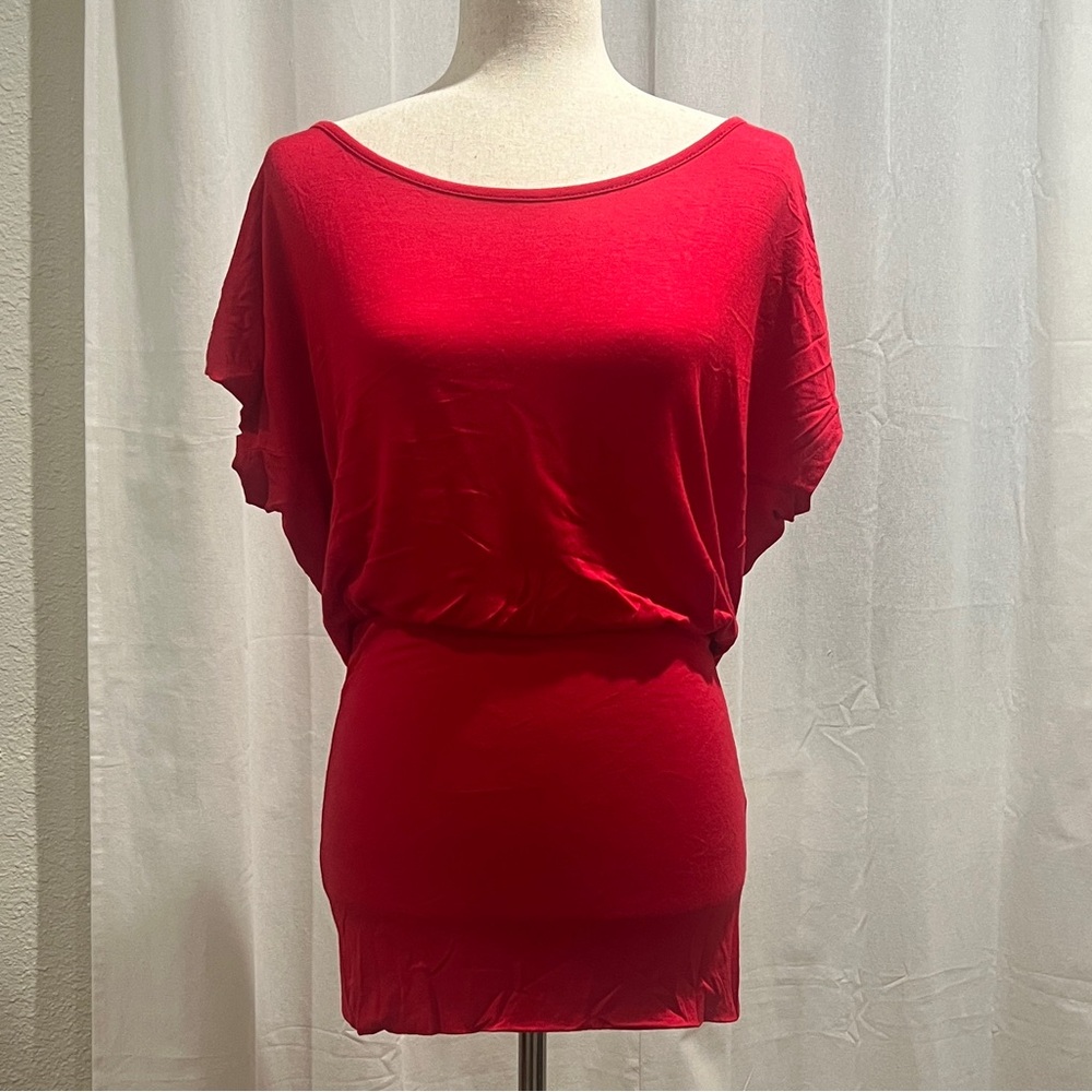 Delicious LA Red Open Cowl-Back Mini Dress. Size S